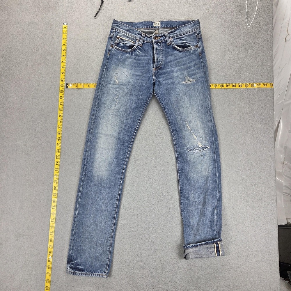 Edwin Jeans Womens 26x32 Blue Selvedge Herman Slim Straight Japanese Denim‎